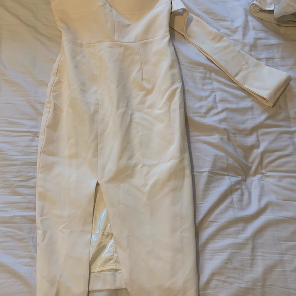 Cream one strap midi dress - Picture 5 of 6